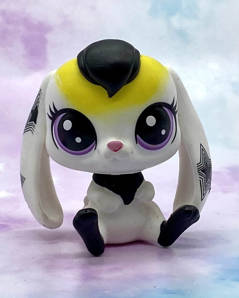 Littlest Pet Shop # 1-52 Willow Bunnyton Black White Yellow Rabbit
