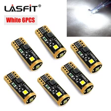 6x LASFIT T10 2825 168 W5W White LED Dome License Plate Light Bulb 6000K White