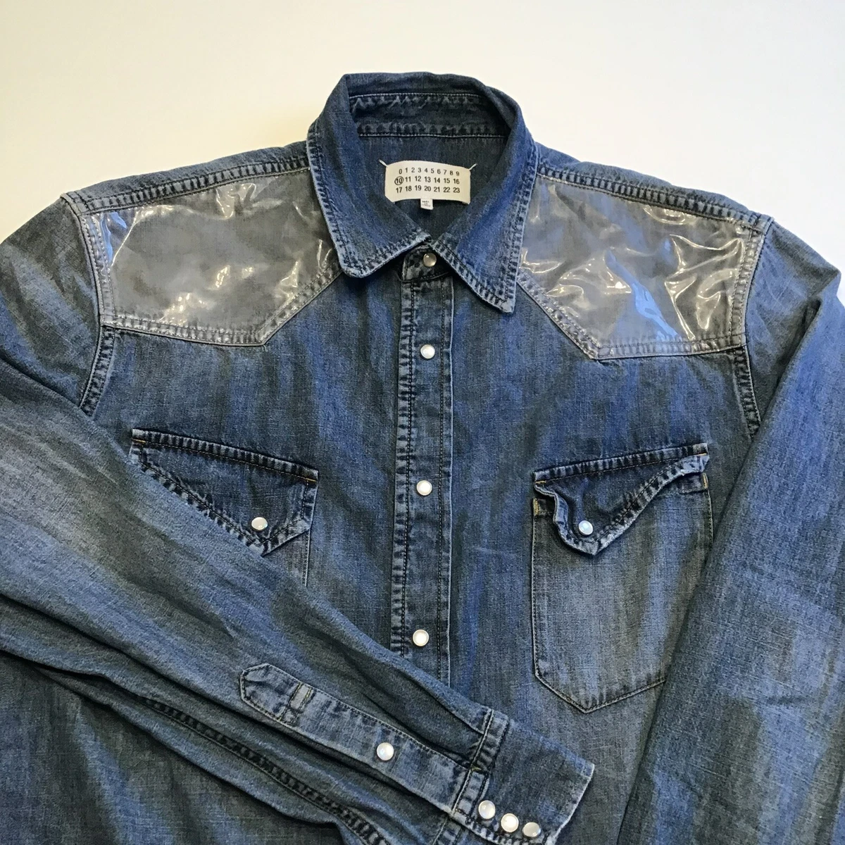 Maison martin margiela made in italy 2018 denim button up jacket size 10