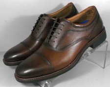 158002 SP50 HOLCOMB CAP TOE MEN'S SHOES 9 M TAN LEATHER LACE UP JOHNSTON MURPHY