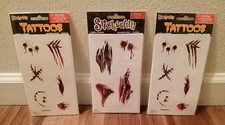 Halloween Set of Three Packs Temporary Tattoos