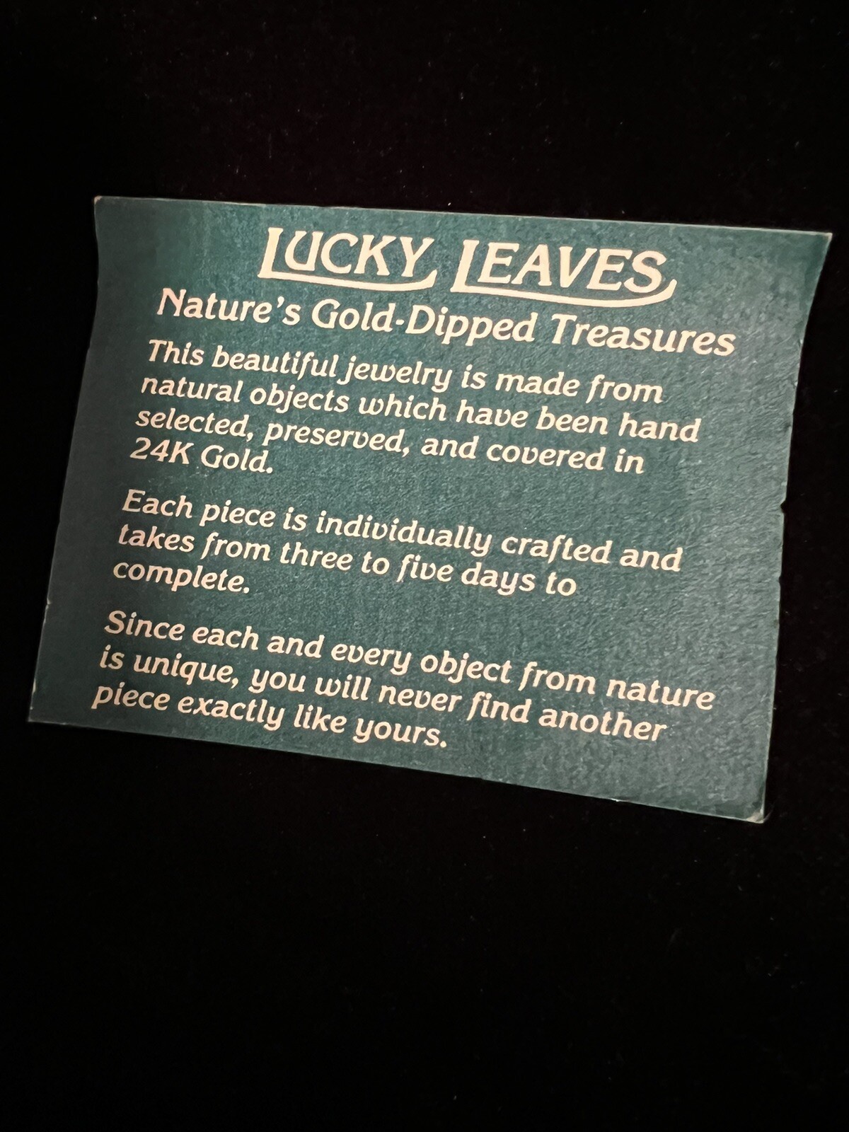 24k Gold dipped Lucky Leaves Necklace And Earring… - image 7