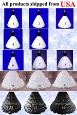 Premium Quality Bridal Petticoat Hoop Skirt Crinoline Slip Halloween Costume