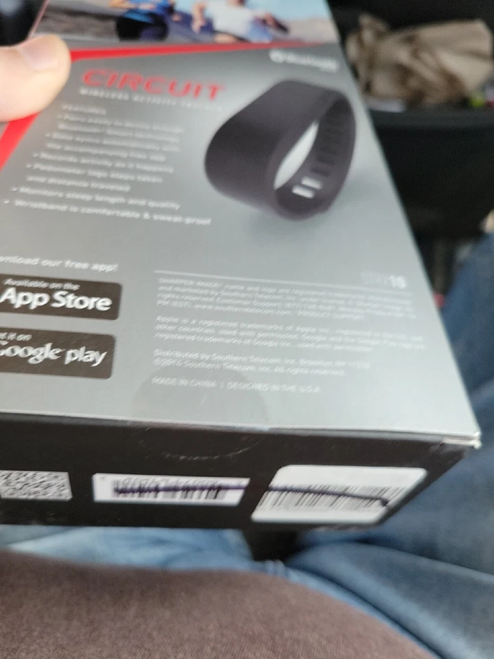 Sharper Image Circuit STRX10 rastreador de atividade sem fio Bluetooth inteligente preto novo - Imagem 4 de 4