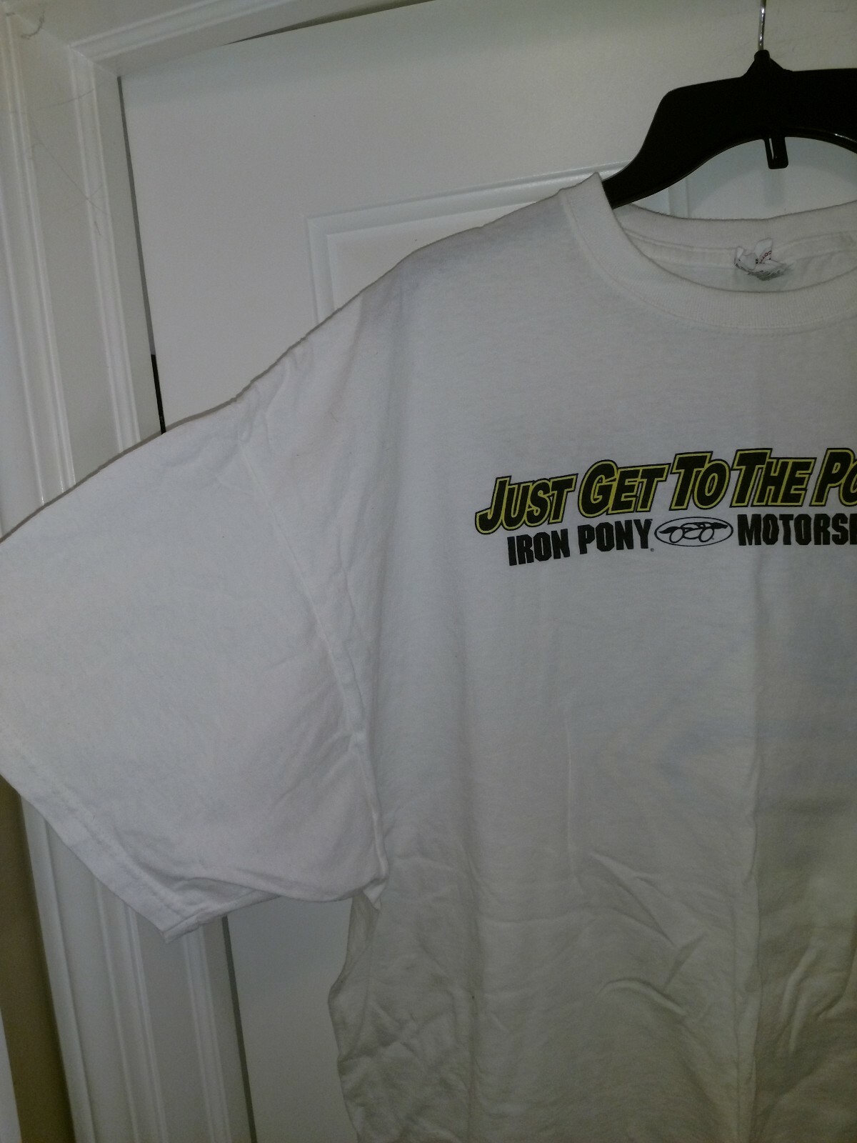 Iron Pony Motorsports Get To The Pony T Shirt Uomo 2XL Bianco