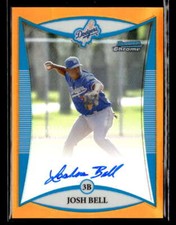 2008 Bowman Chrome Josh Bell 1st Orange Refractor Autograph 9/25 Dodgers Y2816