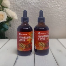 2 X Liquide Ashwagandha/Reishi Drops Dietary Supplement 4 fl.Oz by 360 Nutrition