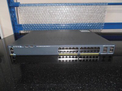 Cisco WS-C2960X-24PS-L 24 Port Gigabit PoE Ports + 4 x SFP bestückt C2960X-Stack