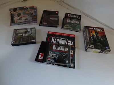 lot of 6 tom clancy's pc computer games with manuals