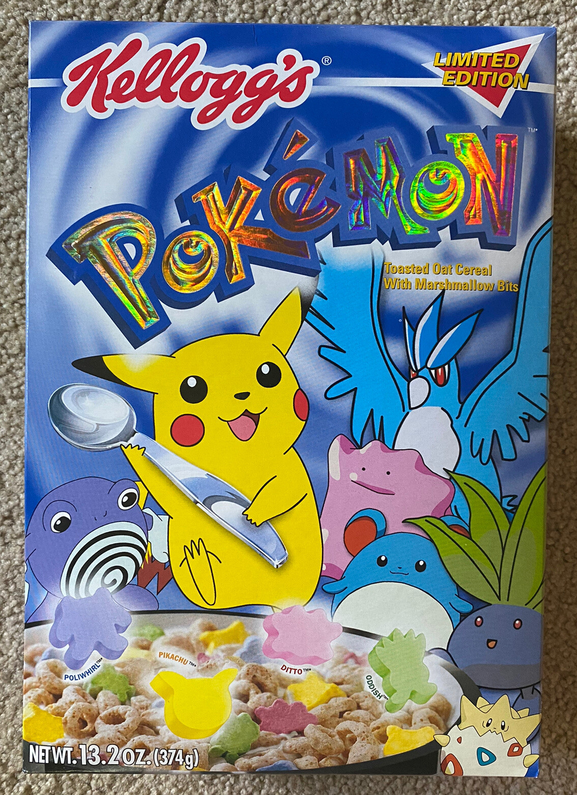 Sealed! POKÉMON Limited Edition Kellogg's Foil Logo Cereal * EXCELLENT  Condition | eBay