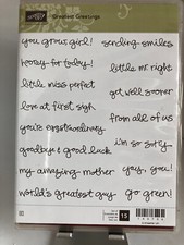 Stampin' Up GREATEST GREETINGS 15 rubber stamps, gently used