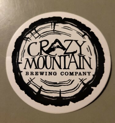 CRAZY MOUNTAIN BREWING CO mountain livin tree STICKER craft beer brewery decal