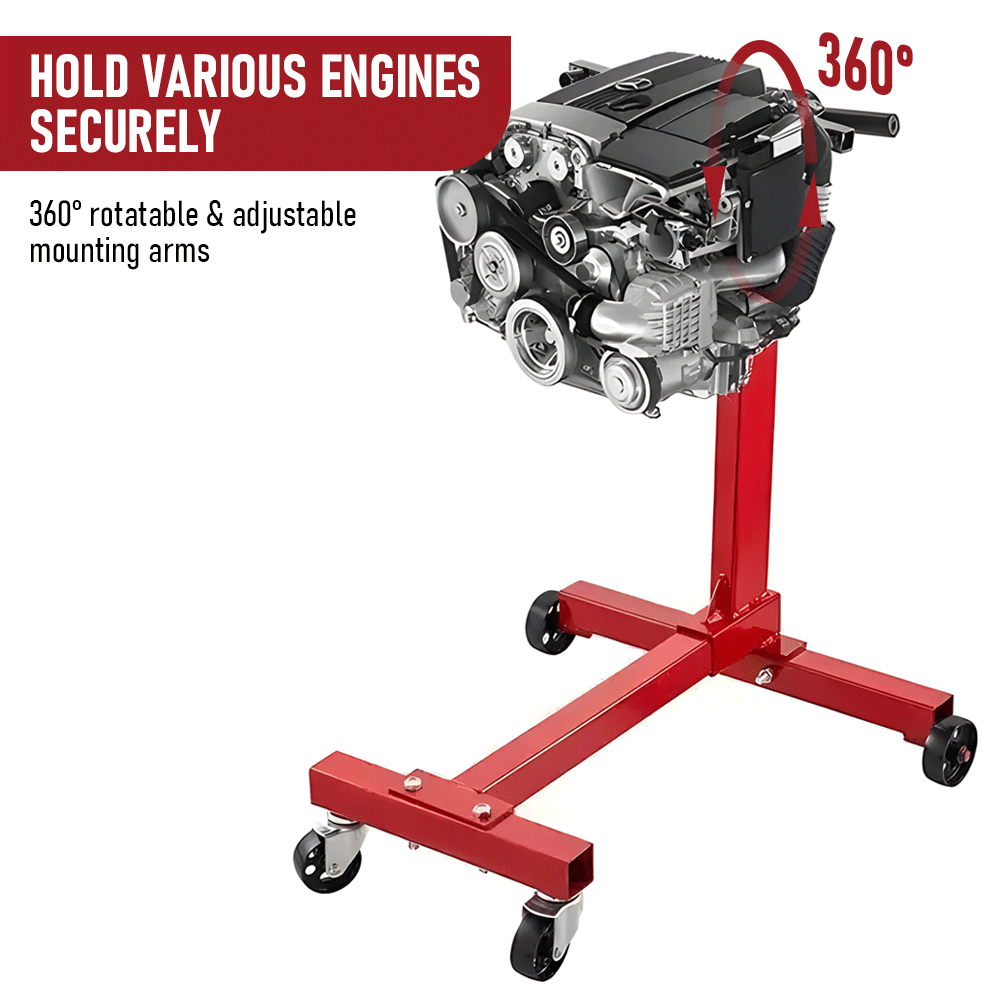 Engine Stand 1000LBS 450kg 360° Adjustable Mounting Head Motor Crane