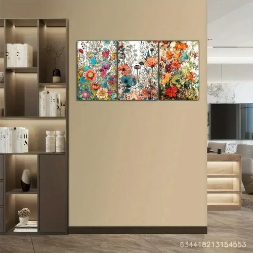 3pcs Abstract Art Creative Space Visual Metal Print Ready to Hang Art - Picture 3 of 8