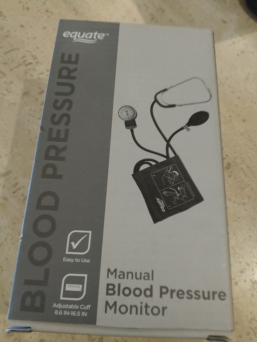 Equate Manual Blood Pressure Monitor With Accessories Box - Black  