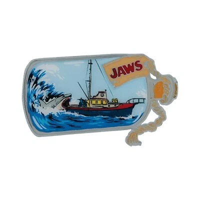 UNIVERSAL STUDIOS Jaws Limited Edition 50th Anniversary Ship in Bottle Enamel Pin Badge