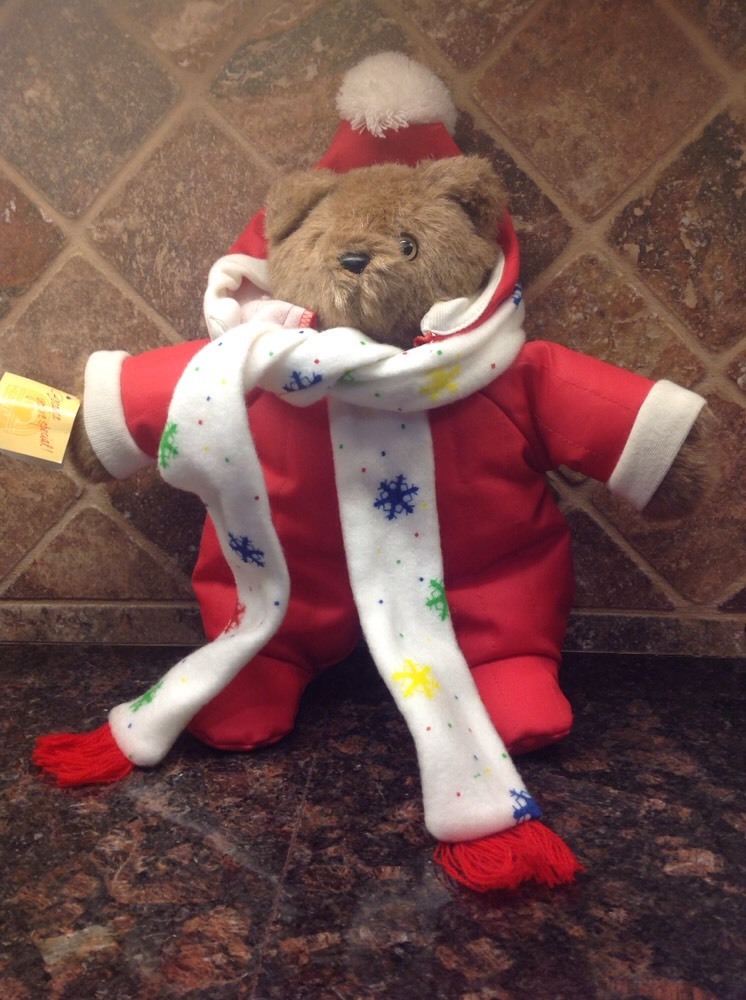 13" VINTAGE 1985 HEARTLINE CHRISTMAS TEDDY BEAR "ZACHARY" STUFFED ANIMAL / BEAR eBay