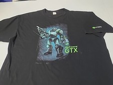 Vintage Nvidia GeForce GTX Video Game Card Promo Rare Shirt Adult Sz XL Black
