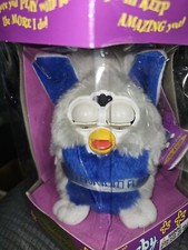 1999 Furby Millennium Gray Blue Blue Eyes Tiger Electronics Sealed Box Rough