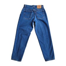 VTG Levi's 550 Relaxed Fit Tapered Leg Dark Wash Denim Jeans Y2K Wmn's 30x28