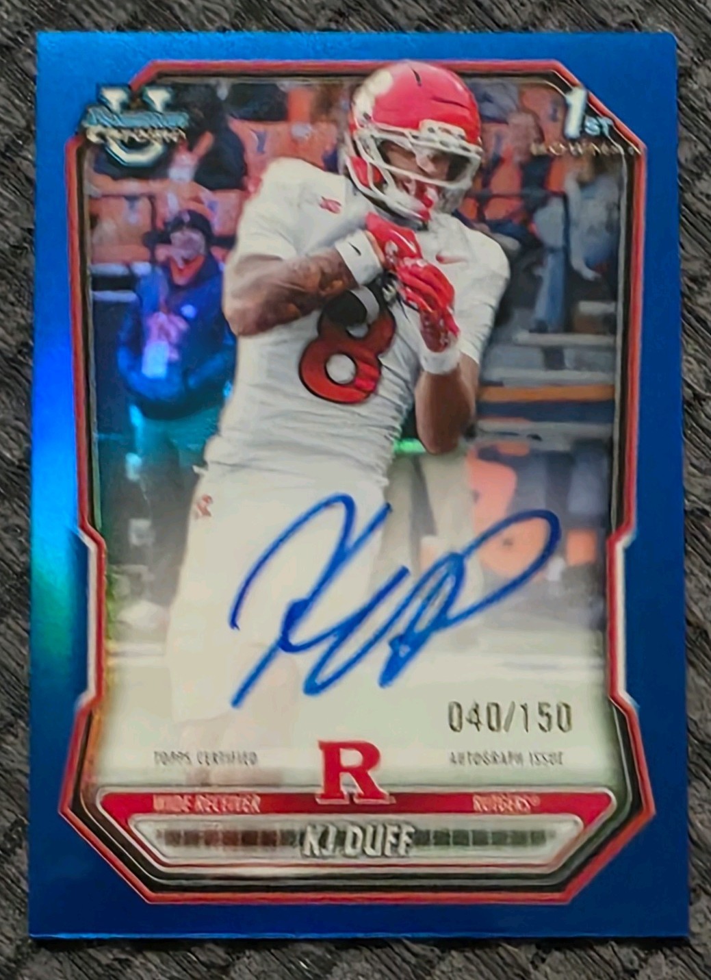Topps 2026 Bowman Chrome KJ Duff On Card Auto Blue Refractor /150 BCPA-KD