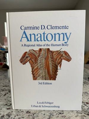 #ad Anatomy: A Regional Atlas of the Human Body Clemente 1987 3rd Ed Medical Lea amp; $8.55