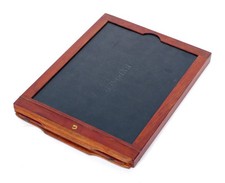 Wooden Wet Dry plate holder 6.5"X8.5" Whole plate holder glass tin metal  2919