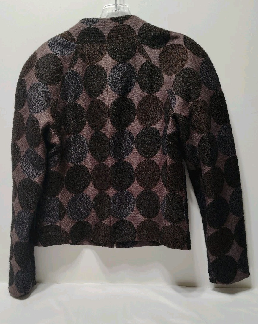 DRIES VAN NOTEN Wool Blend Circle Pattern Blazer … - image 2