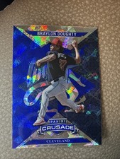 2025 Panini Crusade #33 Braylon Doughty Blue Cracked Ice Parallel Rookie Card