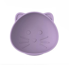 Melii Silicone Suction Bowl Purple Cat