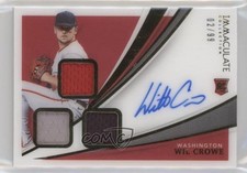 2021 Immaculate Rookie Triple Memorabilia Signatures 2/99 Wil Crowe Auto v9t