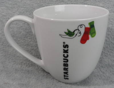Starbucks 2011 Christmas Coffee Cup Mug Dove/Bird Mittens Holiday