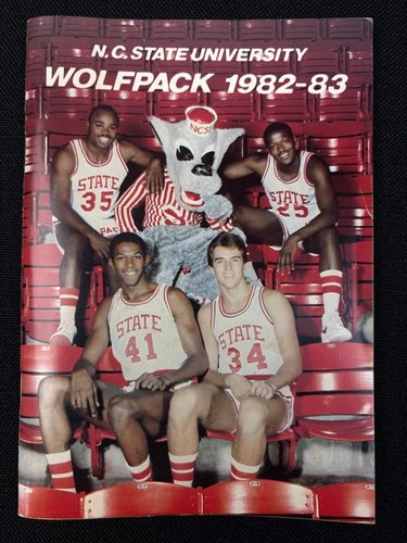 1982-83 NC State Wolfpack Basketball Media Guide Valvano NCAA Championship Year