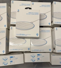 Lot of 5 AT&T Wireless Charger Universal Charging Pads with Fast Charge Adapters