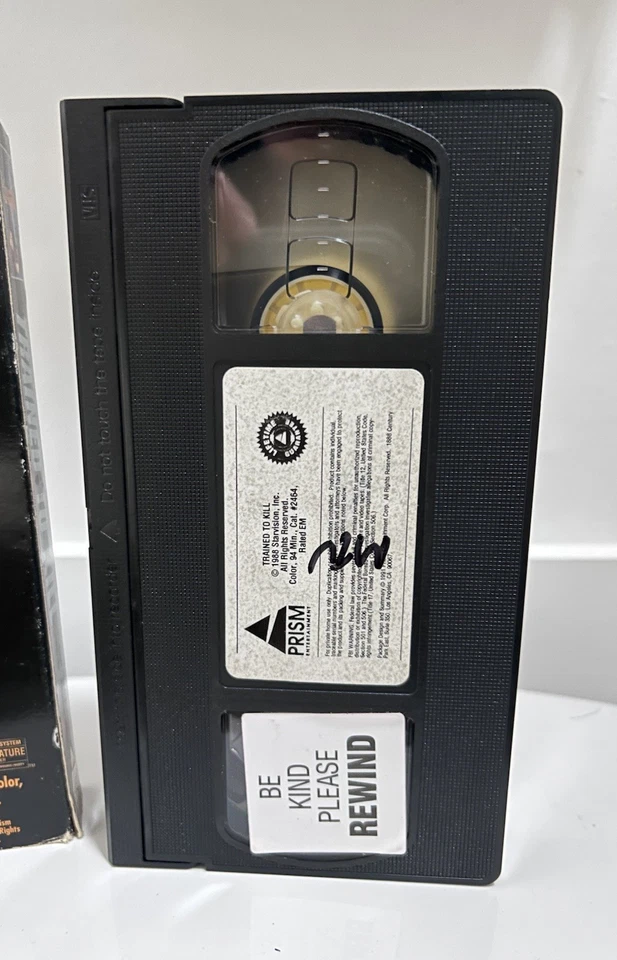 Trained to Kill VHS Tape, Rare HTF OOP 1988 80s Action Prism Video - Image 4 of 4