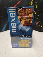 VHS Video Cassette GX-Silver 5 Pack Maxell T-120 T-160 Blank Tapes NEW SEALED