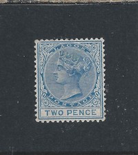 NIGERIA-LAGOS 1882 2d BLUE CROWN CA PERF 14 MINT SG 18 CAT £200
