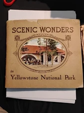 Scenic Wonders in Yellowstone National Park Postcard Album-17 Postcards Included