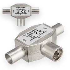 TV Splitter Adapter Antennen Verteiler Zweitg...