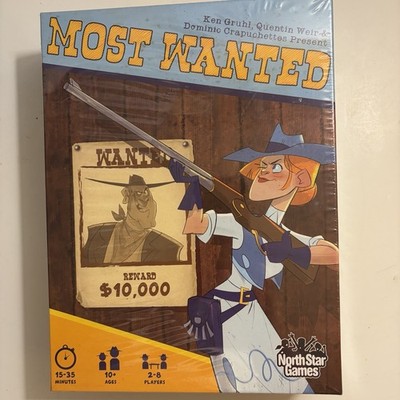 Most Wanted Board Game by North Star Games | Brand New Sealed | 2-8 Players