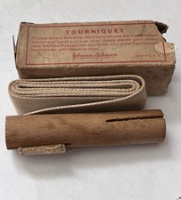 Johnson & Johnson TOURNIQUET Emergency Medical Supply Antique Original Box 40’s