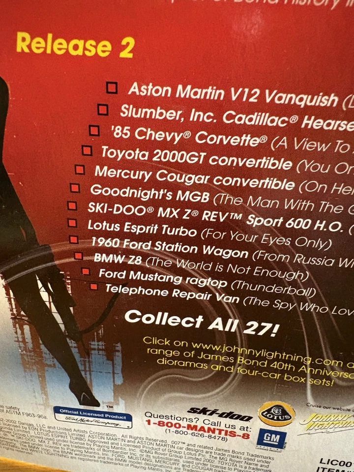 Johnny Lightning James Bond 007 40th anniversary Release 2 (12 Cars) - Image 2 of 4