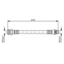 Bosch Bremsschlauch hinten für Citroen C2 C3 C4 Ds4 Peugeot 1007 3008 307 308 R