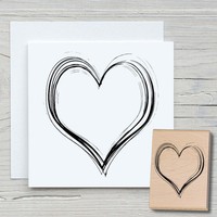 Stempel Herzkreisel 01 - Motivstempel Holzstempel Scrapbooking Karten Liebe Diy