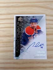 2013-14 SP Authentic #285 Mark Arcobello AU RC 335/999 Edmonton Oilers
