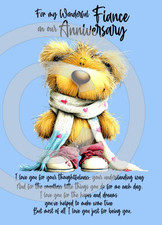 To My Darling Fiance On Our Anniversary A5 Card Love Anniversary