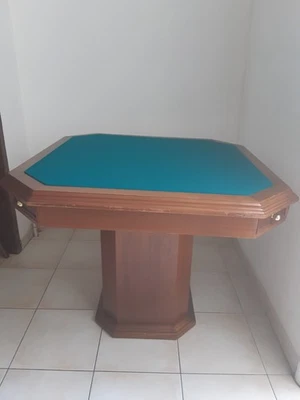 Table de jeux + 4 fauteuils assortis : Ensemble rare ! - Photo 1/4