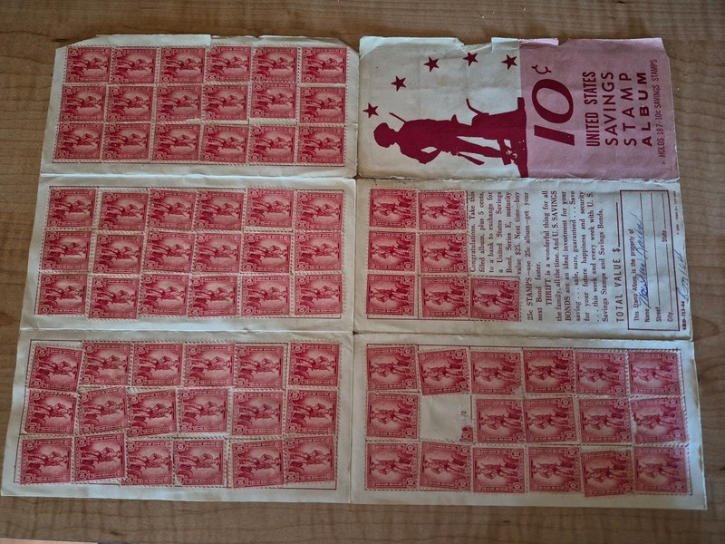 United States 10 Cent Red Savings Stamp Album