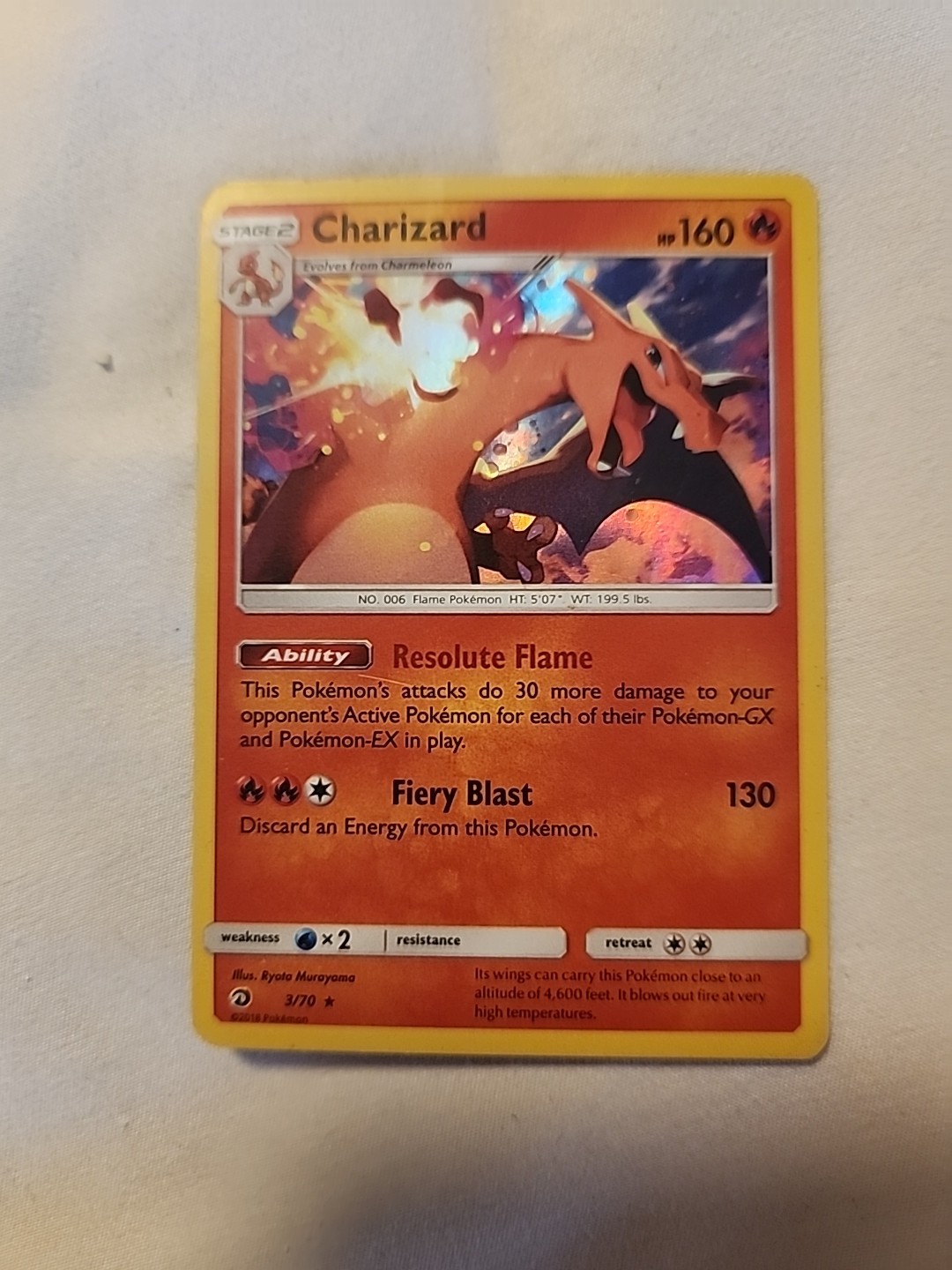 Charizard 3/70 - Dragon Majesty -  Holo Pokemon Card - NM
