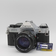 Canon AE-1 Program 35mm SLR Film Camera FD 50mm f/1.4 Lens Tested Japan
